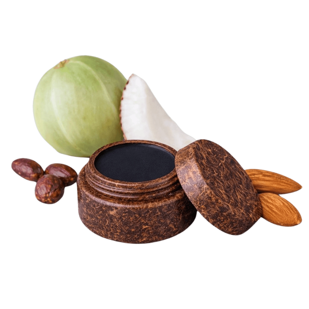 GreenAmor compostable packaging jar with scrub